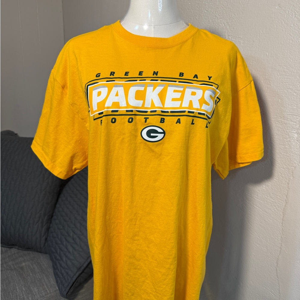 Green Bay Packers NFL Team Apparel Yellow Graphic T-Shirt Unisex